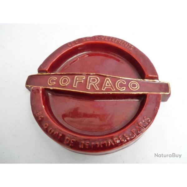 Cendrier c�ramique publicit� COFRACO Sous-V�tements Paris