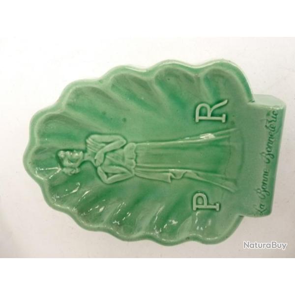 Cendrier c�ramique publicit� Bonneterie Couture Cigarettes Tabac Fumeur