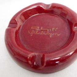 Cendrier céramique publicité SLT Fil de Lyon Cigarettes Tabac Fumeur