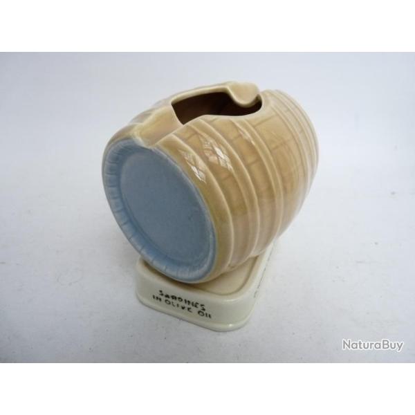 Cendrier publicitaire Sardines � l'huile Tonneau Cigarettes Tabac Fumeur