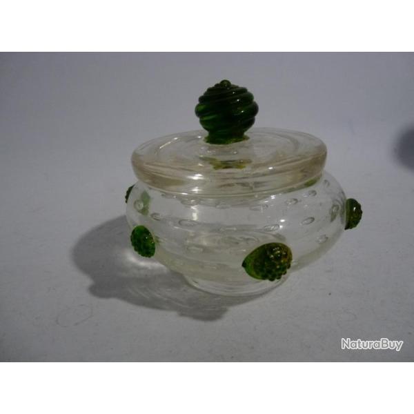 Boite en verre bull� avec application � chaud Art de la table