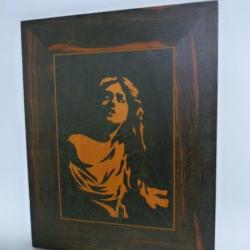 Ancien Panneau marqueterie de bois