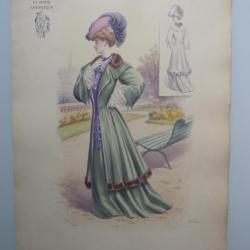 Grande Gravure Accessoires de Mode Femme 1900 Chapeaux