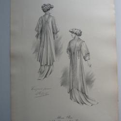 Grande Gravure Accessoires de Mode Femme 1909 Robes