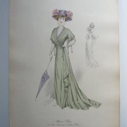 Grande Gravure Accessoires de Mode Femme 1910 Chapeaux
