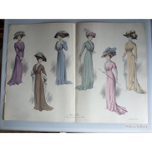 Grande Gravure Accessoires de Mode Femme 1908 Toilette
