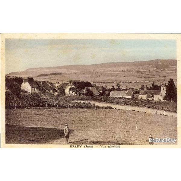 CPA 39 JURA BERY Vue g�n�rale et promeneur �glise