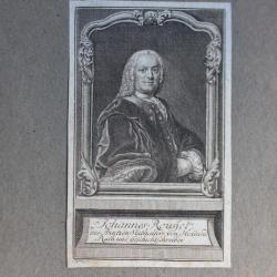 Gravure XVIIIe siècle Johannes Rousfet