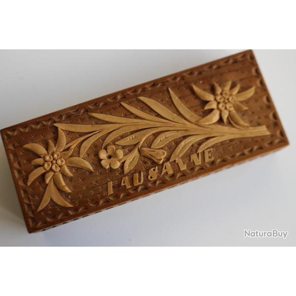 Boite a timbres Art populaire Brienz Suisse Lausanne