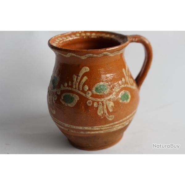 Pichet a lait terre verniss�e Art populaire Haute Savoie