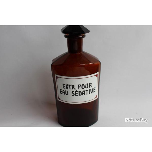Ancien flacon d'apothicaire Eau s�dative pharmacie
