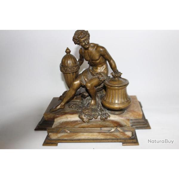 Important encrier Bronze XIXe si�cle Antiquit�s objets de bureau