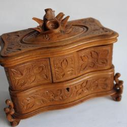 BRIENZ art populaire Suisse coffret à bijoux 1880