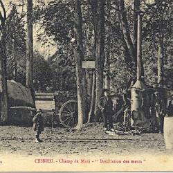 CESSIEU - 38  - CPA - Distillation des marcs