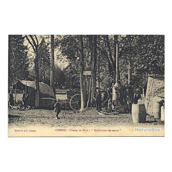CESSIEU - 38  - CPA - Distillation des marcs