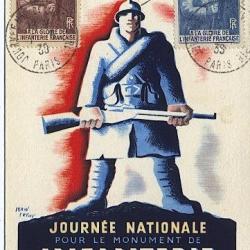 Carte-maximum France n° 386/387 - Infanterie