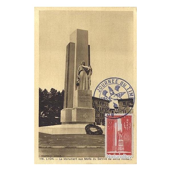 Carte-maximum France n� 395 - Sant� militaire