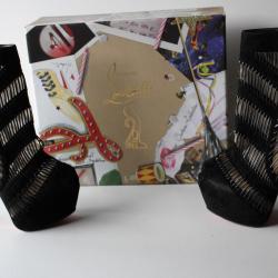 CHRISTIAN LOUBOUTIN Bottines velours noir T38,5