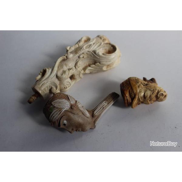 Fourneaux de pipe (3) anciens