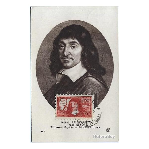 Carte-maximum France  n� 342 - Ren� Descartes