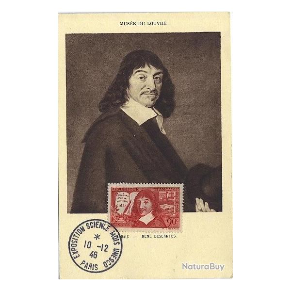 Carte-maximum France  n� 341 - Ren� Descartes