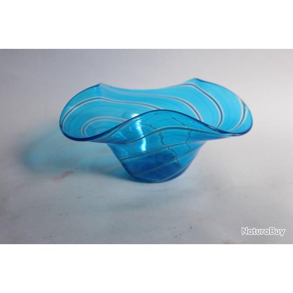 Vase verre genre Fazzoletto Murano
