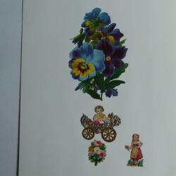 Images chromos gaufrés découpés berceau enfant 1890