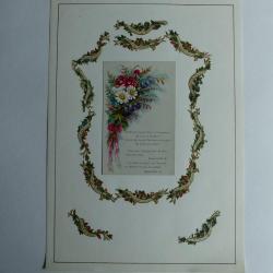 Images chromos gaufrés découpés poème psaume Bible 1890