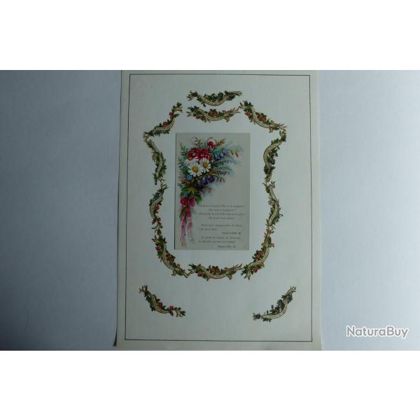 Images chromos gaufr�s d�coup�s po�me psaume Bible 1890