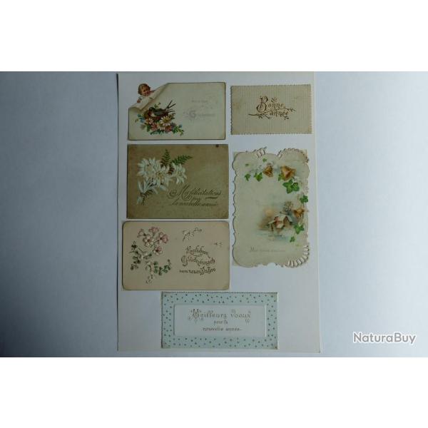 Images chromos gaufr�s d�coup�s cartes de voeux 1890