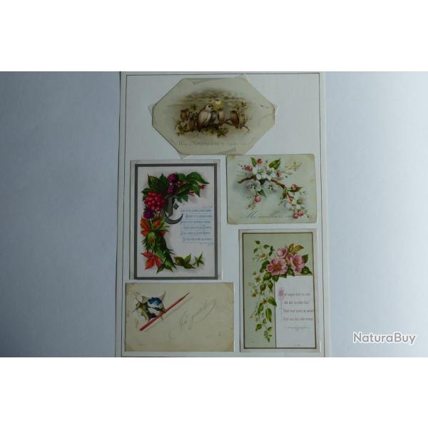 Images chromos gaufr�s d�coup�s cartes de voeux 1890