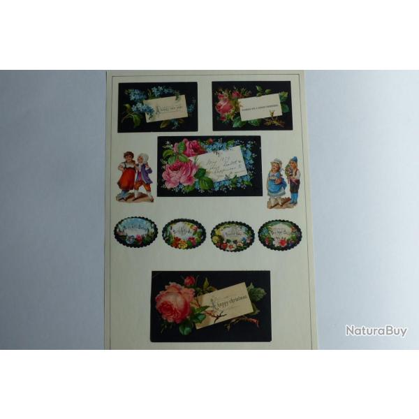 Images chromos gaufr�s d�coup�s cartes de voeux 1890