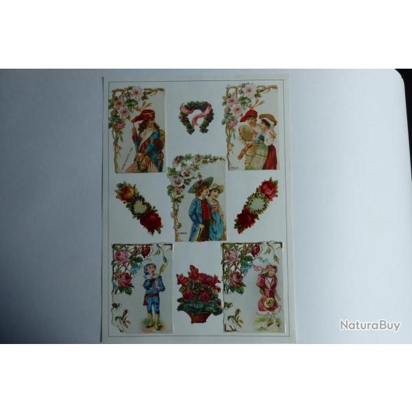 Images chromos gaufr�s d�coup�s Sans-culotte, enfants 1890