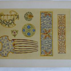 Estampe BIJOUX HENRI GILLET Art nouveau