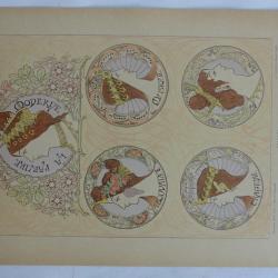 Estampe Emaux Emile JAMMES Art nouveau