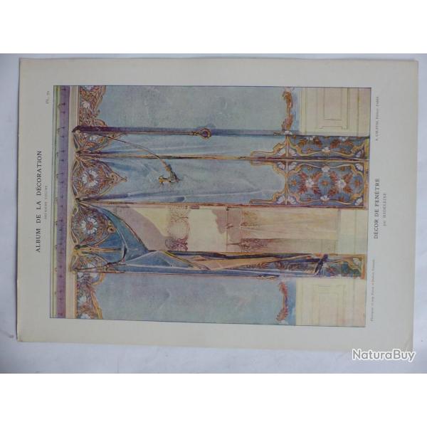 Estampe Dcor de fentre MADELEINE Art nouveau