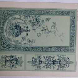Estampe Motifs de ferronerie G. LEBART Art nouveau