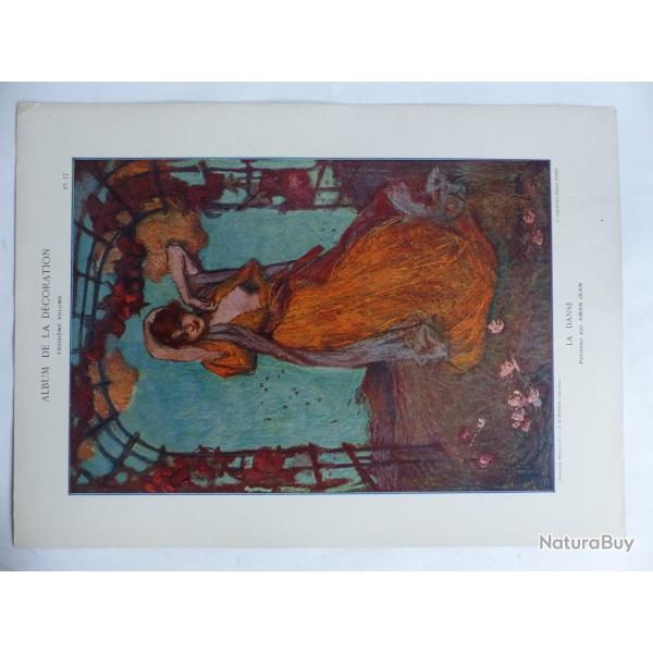 Estampe La danse Panneau AMAN JEAN Art nouveau