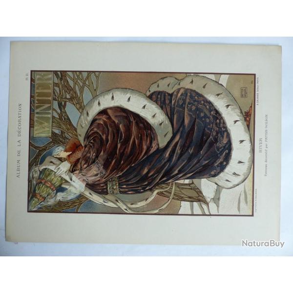 Estampe Hiver Panneau dcoratif PATTEN-WILSON Art nouveau