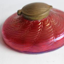 Encrier en verre irisé  Viennois LOETZ - KRALIK Art nouveau