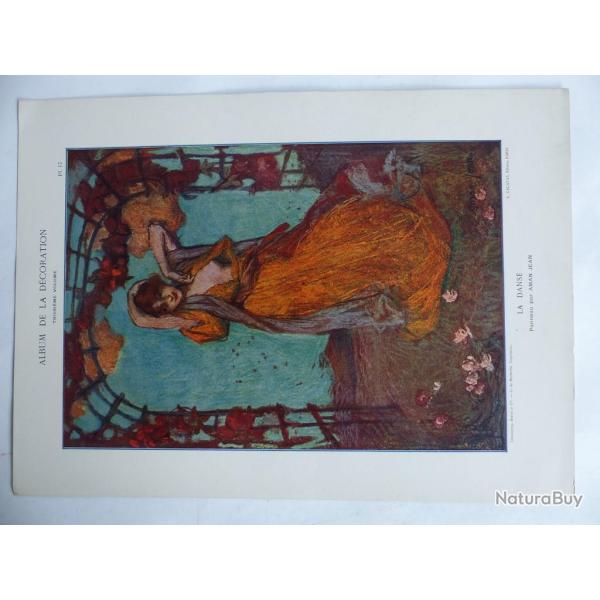 Estampe La danse Panneau AMAN JEAN Art nouveau
