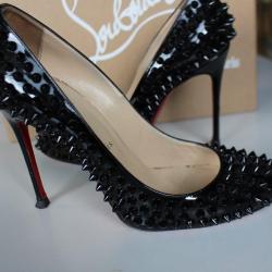 CHRISTIAN LOUBOUTIN chaussures Fifi Spikes 100 Patent black T38