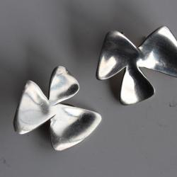 Chelo SASTRE Clips d'oreilles argent Art Jewelry Bijoux Moderniste