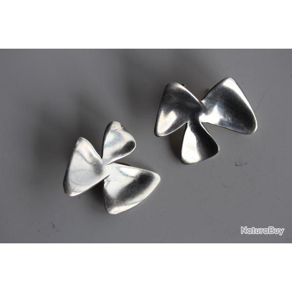 Chelo SASTRE Clips d'oreilles argent Art Jewelry Bijoux Moderniste