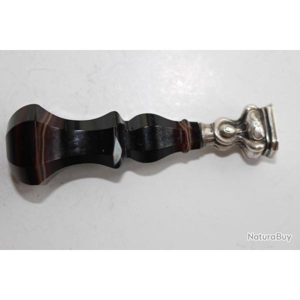 Sceau Cachet en agate et argent