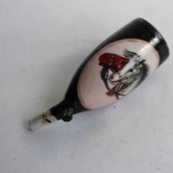 Fourneau de pipe porcelaine chevaux