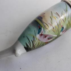 Fourneau de pipe porcelaine canards