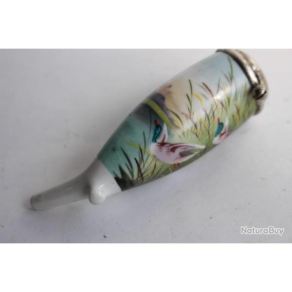 Fourneau de pipe porcelaine canards
