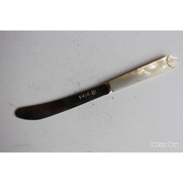 Couteau a beurre argent et nacre Art de la table cuisine