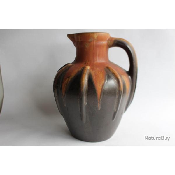 Tr�s grand pichet gr�s METENIER GORGES de la DIOSAZ (Savoie) c�ramique